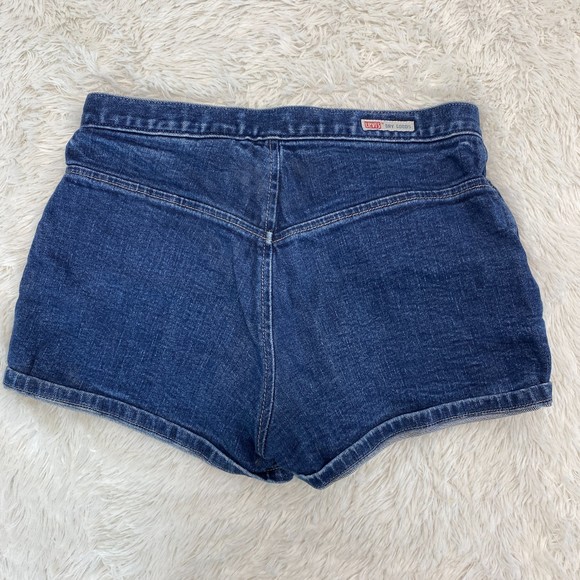 Vintage Levi's Dry Goods Womens Blue Short Shorts Size 3 - Picture 2 of 6